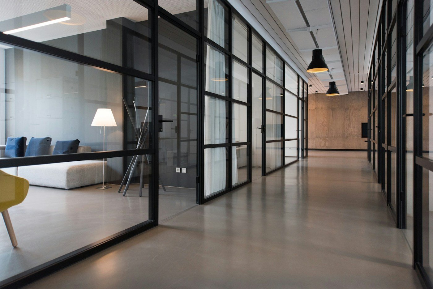 A bright modern business workspace